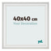 Photo Frame 40x40cm White Swept MDF Lazio Front Size | Yourdecoration.co.uk