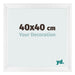 Photo Frame 40x40cm White Vintage MDF Pisa Front Size | Yourdecoration.co.uk
