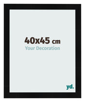 Photo Frame 40x45cm Black Silver Polished MDF Pisa Front Size | Yourdecoration.co.uk