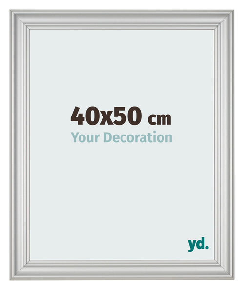 Photo Frame 40x50cm Silver Matte MDF Lazio Front Size | Yourdecoration.co.uk