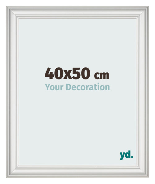Photo Frame 40x50cm White Swept MDF Lazio Front Size | Yourdecoration.co.uk