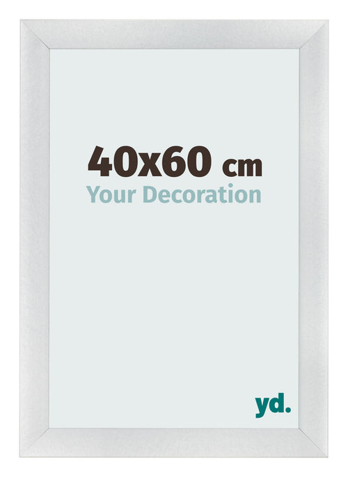 Photo Frame 40x60cm Silver Black Swept MDF Pisa Front Size | Yourdecoration.co.uk