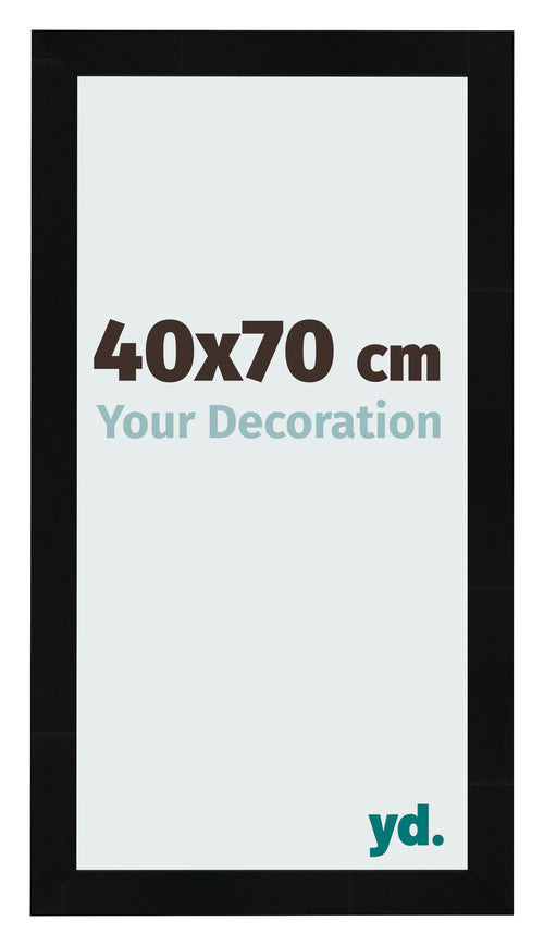 Photo Frame 40x70cm Black Silver Polished MDF Pisa Front Size | Yourdecoration.co.uk