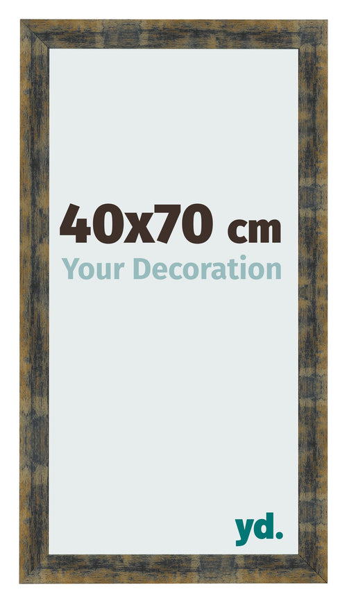 Photo Frame 40x70cm Blue Gold Melange MDF Pisa Front Size | Yourdecoration.co.uk