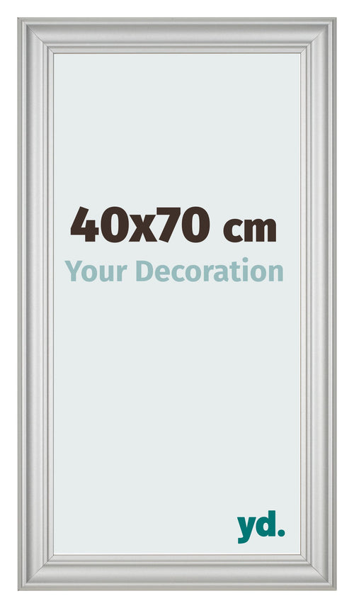 Photo Frame 40x70cm Silver Matte MDF Lazio Front Size | Yourdecoration.co.uk