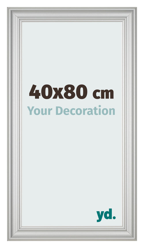 Photo Frame 40x80cm Silver Matte MDF Lazio Front Size | Yourdecoration.co.uk