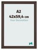 Photo Frame 42x59 4cm A2 Oak Dark MDF Lazio Front Size | Yourdecoration.co.uk