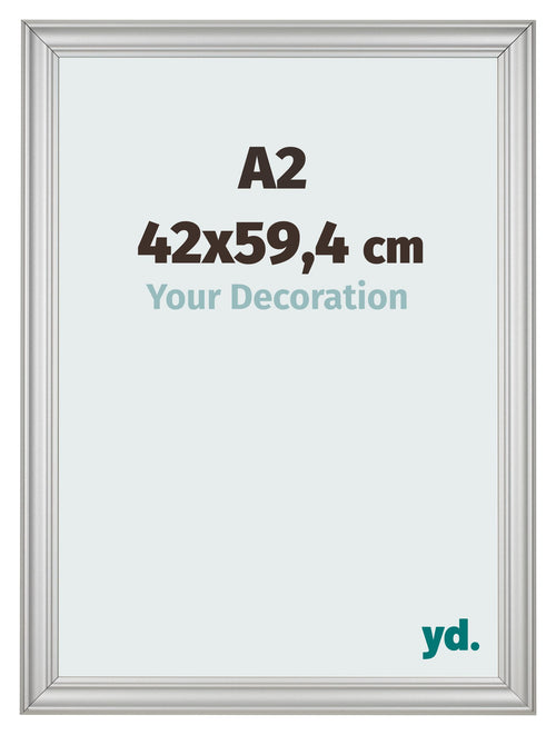 Photo Frame 42x59 4cm A2 Silver Matte MDF Lazio Front Size | Yourdecoration.co.uk