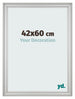 Photo Frame 42x60cm Silver Matte MDF Lazio Front Size | Yourdecoration.co.uk