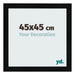 Photo Frame 45x45cm Black Silver Polished MDF Pisa Front Size | Yourdecoration.co.uk