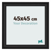 Photo Frame 45x45cm Black Woodgrain MDF Lazio Front Size | Yourdecoration.co.uk