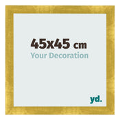 Photo Frame 45x45cm Gold Vintage MDF Pisa Front Size | Yourdecoration.co.uk