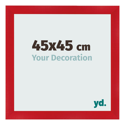 Photo Frame 45x45cm Red MDF Pisa Front Size | Yourdecoration.co.uk
