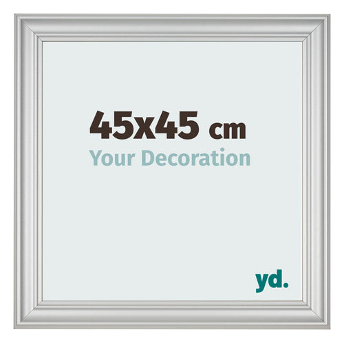 Photo Frame 45x45cm Silver Matte MDF Lazio Front Size | Yourdecoration.co.uk