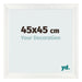 Photo Frame 45x45cm White Vintage MDF Pisa Front Size | Yourdecoration.co.uk