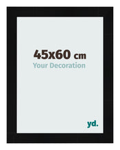 Photo Frame 45x60cm Black Silver Polished MDF Pisa Front Size | Yourdecoration.co.uk