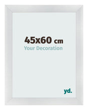 Photo Frame 45x60cm Silver Black Swept MDF Pisa Front Size | Yourdecoration.co.uk