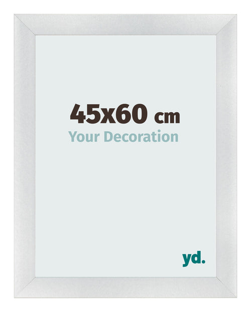 Photo Frame 45x60cm Silver Black Swept MDF Pisa Front Size | Yourdecoration.co.uk