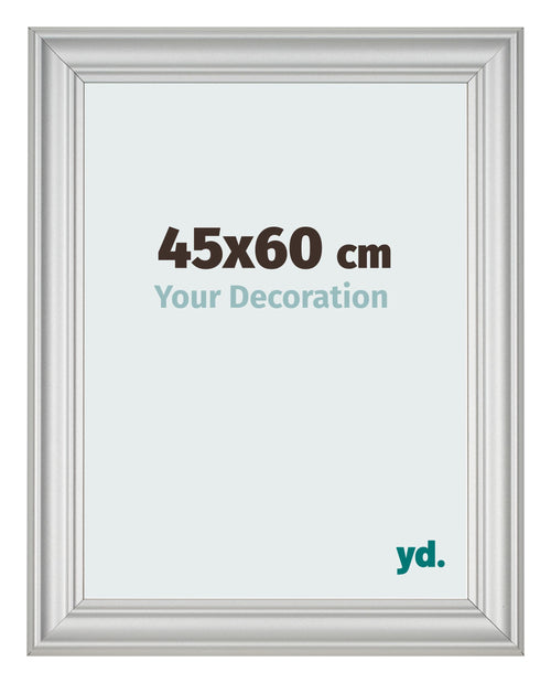 Photo Frame 45x60cm Silver Matte MDF Lazio Front Size | Yourdecoration.co.uk