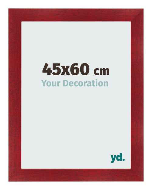 Photo Frame 45x60cm Wine Red Swept MDF Pisa Front Size | Yourdecoration.co.uk