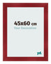 Photo Frame 45x60cm Wine Red Swept MDF Pisa Front Size | Yourdecoration.co.uk