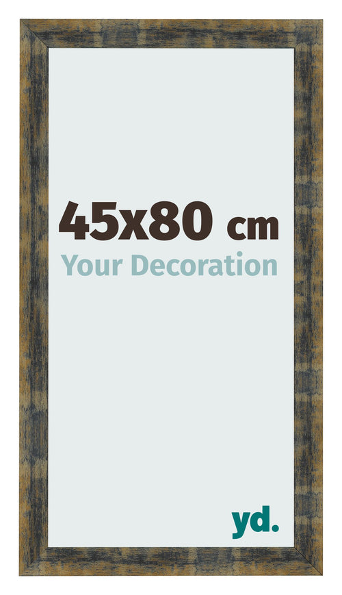 Photo Frame 45x80cm Blue Gold Melange MDF Pisa Front Size | Yourdecoration.co.uk