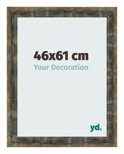 Photo Frame 46x61cm Blue Gold Melange MDF Pisa Front Size | Yourdecoration.co.uk