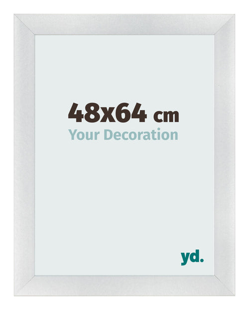Photo Frame 48x64cm Silver Black Swept MDF Pisa Front Size | Yourdecoration.co.uk
