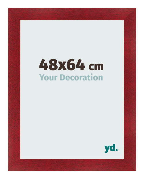 Photo Frame 48x64cm Wine Red Swept MDF Pisa Front Size | Yourdecoration.co.uk