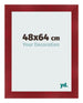 Photo Frame 48x64cm Wine Red Swept MDF Pisa Front Size | Yourdecoration.co.uk
