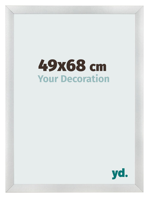 Photo Frame 49x68cm Silver Black Swept MDF Pisa Front Size | Yourdecoration.co.uk