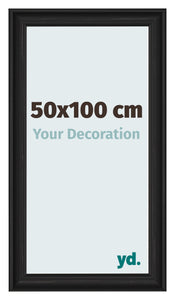Photo Frame 50x100cm Black Woodgrain MDF Lazio Front Size | Yourdecoration.co.uk
