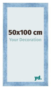 Photo Frame 50x100cm Clear Blue Swept MDF Pisa Front Size | Yourdecoration.co.uk