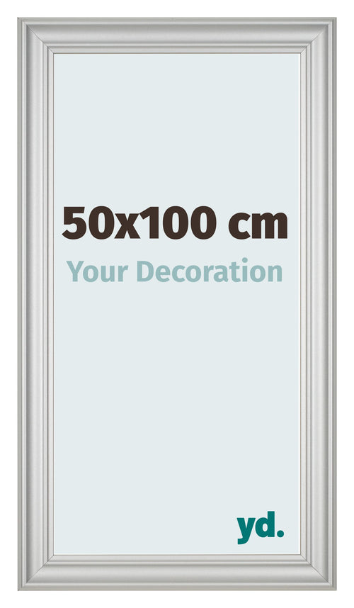 Photo Frame 50x100cm Silver Matte MDF Lazio Front Size | Yourdecoration.co.uk