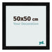 Photo Frame 50x50cm Black Silver Polished MDF Pisa Front Size | Yourdecoration.co.uk
