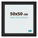 Photo Frame 50x50cm Black Woodgrain MDF Lazio Front Size | Yourdecoration.co.uk