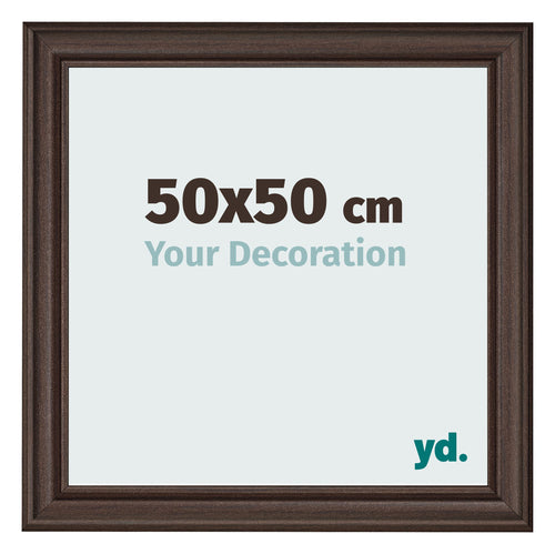 Photo Frame 50x50cm Oak Dark MDF Lazio Front Size | Yourdecoration.co.uk