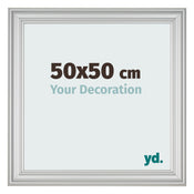 Photo Frame 50x50cm Silver Matte MDF Lazio Front Size | Yourdecoration.co.uk