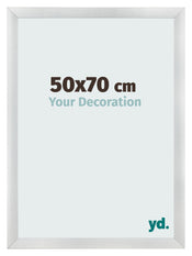 Photo Frame 50x70cm Silver Black Swept MDF Pisa Front Size | Yourdecoration.co.uk