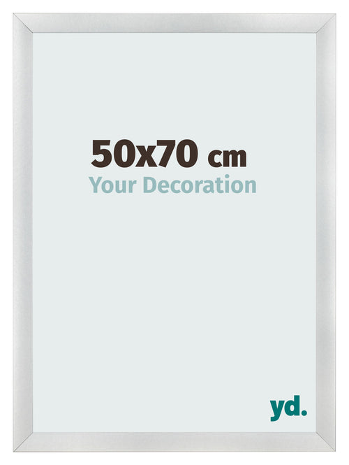 Photo Frame 50x70cm Silver Black Swept MDF Pisa Front Size | Yourdecoration.co.uk