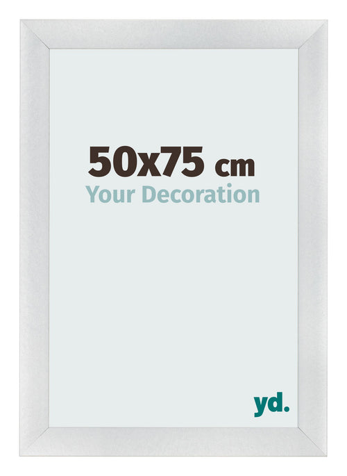 Photo Frame 50x75cm Silver Black Swept MDF Pisa Front Size | Yourdecoration.co.uk