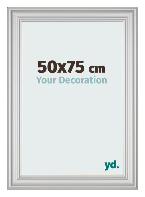 Photo Frame 50x75cm Silver Matte MDF Lazio Front Size | Yourdecoration.co.uk