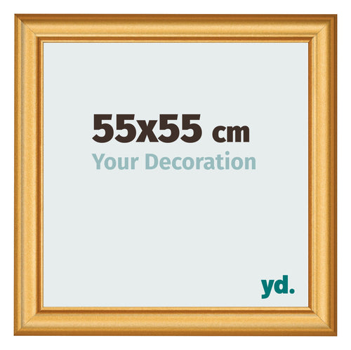 Photo Frame 55x55cm Gold Matte MDF Lazio Front Size | Yourdecoration.co.uk