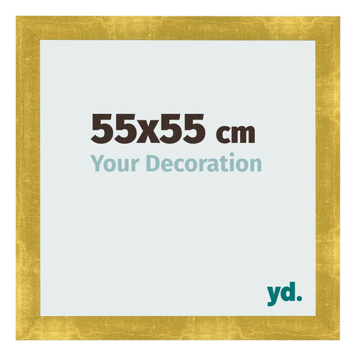 Photo Frame 55x55cm Gold Vintage MDF Pisa Front Size | Yourdecoration.co.uk