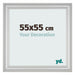 Photo Frame 55x55cm Silver Matte MDF Lazio Front Size | Yourdecoration.co.uk