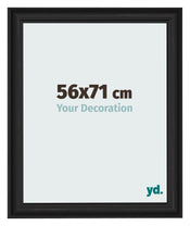 Photo Frame 56x71cm Black Woodgrain MDF Lazio Front Size | Yourdecoration.co.uk