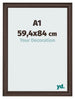 Photo Frame 59 4x84cm A1 Oak Dark MDF Lazio Front Size | Yourdecoration.co.uk