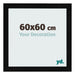 Photo Frame 60x60cm Black Silver Polished MDF Pisa Front Size | Yourdecoration.co.uk