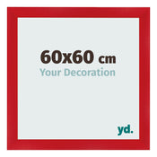 Photo Frame 60x60cm Red MDF Pisa Front Size | Yourdecoration.co.uk