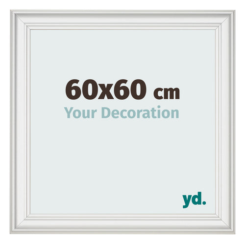 Photo Frame 60x60cm White Swept MDF Lazio Front Size | Yourdecoration.co.uk